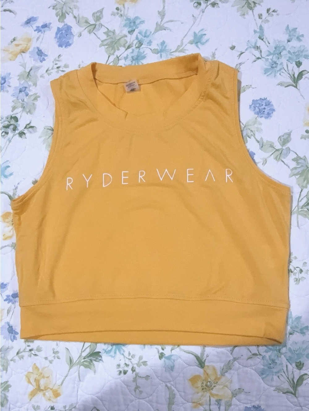 Ryderwear Yellow Cropped Muscle Tank